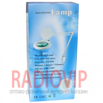 картинка Лампа лупа Magnifier Vast LAMP, 3 диоптрии, 180мм диаметр от интернет магазина Radiovip