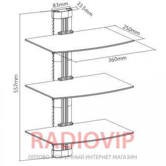 картинка Кронштейн для двд и тюнеров ITECH DVD-3 от интернет магазина Radiovip