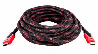 картинка ШНУР  HDMI--HDMI  25м, High Qulity плетений + 2 фильтра HQ от интернет магазина Radiovip