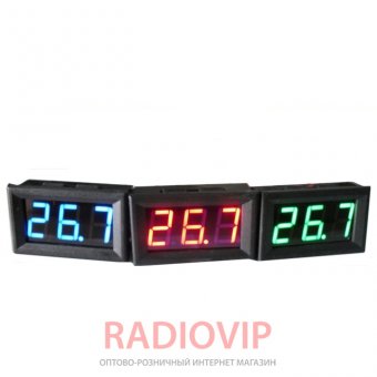 картинка Термометр электронный DC5 12v (зеленые цифры) от интернет магазина Radiovip