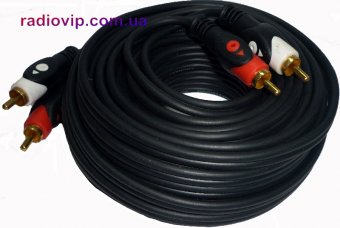 картинка Шнур 2 RCA - 2 RCA Gold  HQ 10,0м от интернет магазина Radiovip