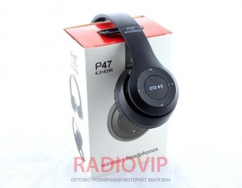 картинка Наушники беспроводные bluetooth / microSD / Mp3 MDR P47 BT от интернет магазина Radiovip
