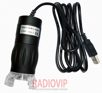картинка Портативный USB микроскоп цифровой MDA2000R 1/3.2” 1X---40X,200x 1.3MP от интернет магазина Radiovip