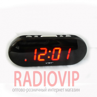 Часы сетевые 717-1 красные