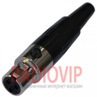 картинка Гнездо mini CANON под шнур 3-х контакт.,корпус  металл от интернет магазина Radiovip