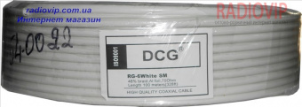 картинка Кабель white RG-6 DCG 100м от интернет магазина Radiovip