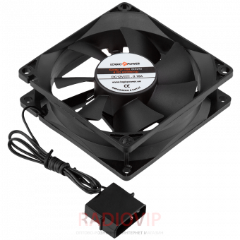 картинка Вентилятор корпусной LogicPower F8B, 4pin (Molex питание), цвет-черный от интернет магазина Radiovip
