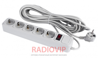 картинка Сетевой фильтр LogicPower LP-X5 3 м 5 розеток Grey от интернет магазина Radiovip