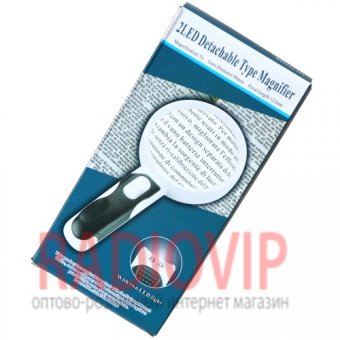 картинка Ручная лупа с LED подсветкой, 5X увеличение, диаметр 75 мм, MG 77390B1 от интернет магазина Radiovip