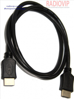 картинка Шнур HDMI (шт.- шт.) Vers.-1,3, диам.-6мм, 0.8м, чёрный от интернет магазина Radiovip