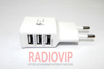 картинка Блок питания 220 на 3 USB 2,4ah от интернет магазина Radiovip