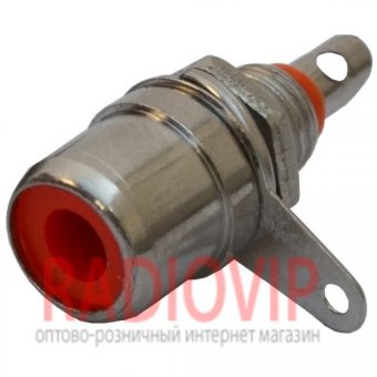 картинка Гнездо RCA монтажное,корпус металл,красное от интернет магазина Radiovip