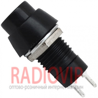 картинка Кнопка PBS-20А с фиксацией ON-OFF, 2pin, 1А 250V, чёрная от интернет магазина Radiovip