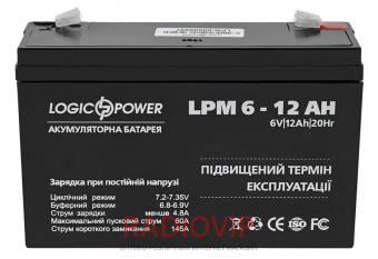 картинка Аккумулятор AGM LPM 6-12 AH от интернет магазина Radiovip