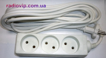 картинка Удлинитель сетевой LogicPower LP-WX3, 3 розетки, цвет-белый, 3,0 m от интернет магазина Radiovip