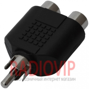 картинка Переходник шт.RCA- 2Гн.RCA, корпус пластик от интернет магазина Radiovip