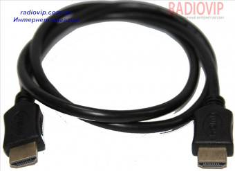 картинка Шнур HDMI (шт.- шт.) Vers.-1,3, диам.-6мм, 0.8м, чёрный от интернет магазина Radiovip