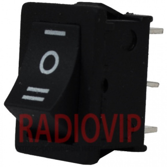 картинка Переключатель MRS-103A ON-OFF-ON, 3pin, 6A, 220V, черный от интернет магазина Radiovip