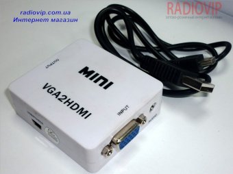 картинка Конвертор VGA в HDMI (VGA-HDmn) от интернет магазина Radiovip