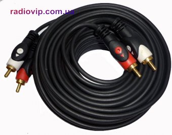 картинка Шнур 2 RCA - 2 RCA Gold  HQ 3,0м от интернет магазина Radiovip