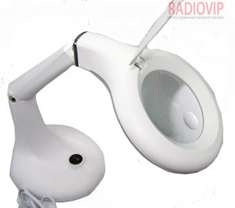 картинка Лампа лупа настольное с LED подсветкой, 3+12кр.увел., диам-110мм от интернет магазина Radiovip