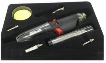 картинка Набор EX-060, газовая горелка-паяльник(пьезо)+ насадки +припой, в боксе от интернет магазина Radiovip