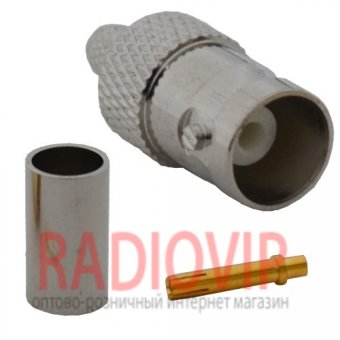 картинка Гнездо BNC обжимное, под кабель RG-58 от интернет магазина Radiovip