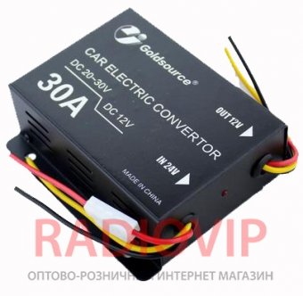 картинка Инвертор 24V в 12V 30A от интернет магазина Radiovip