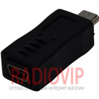 картинка Переходник шт.micro USB- гнездо mini USB, пластик от интернет магазина Radiovip