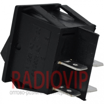 картинка Перекл. клавишный узкий x2 с подсв. 6pin чёрный от интернет магазина Radiovip