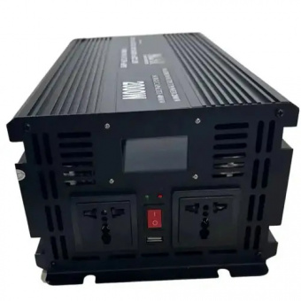 картинка Инвертор с чистой синусоидой 12V в 220V ProFix 2000W (макс.4000W) с зарядкой + UPS, LCD дисплей от интернет магазина Radiovip