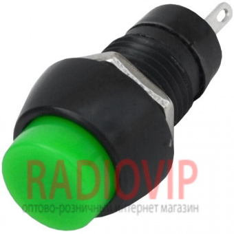 картинка Кнопка PBS-20А с фиксацией ON-OFF, 2pin, 1А 250V, зелёная от интернет магазина Radiovip