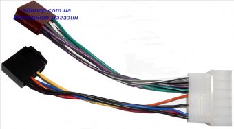 картинка Разъем автомогнитолы Kenwood 16pin+ISO, KN16-00-1 от интернет магазина Radiovip