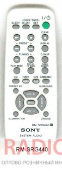 картинка Пульт SONY   AUX   RM-SRG440 как ориг от интернет магазина Radiovip