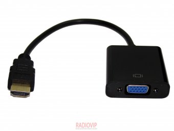 картинка Конвертер HDMI(папа) на VGA(мама) 30cm,black от интернет магазина Radiovip