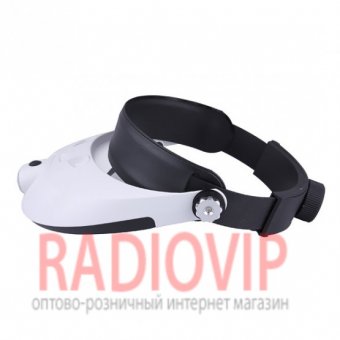 картинка Лупа бинокулярная налобная с LED подсветкой, 1,0Х 1,5Х 2,0X 2,5Х 3,5Х от интернет магазина Radiovip