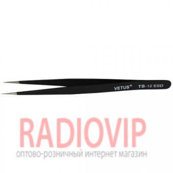 картинка Пинцет радиотехнический ESD, Vetus TS-12 от интернет магазина Radiovip