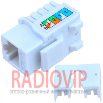 картинка Модуль RJ-45 Keystone 5-ой категории, с заглушкой от интернет магазина Radiovip