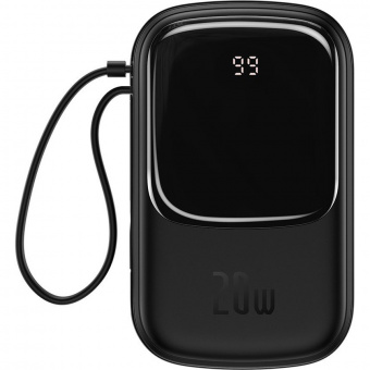 картинка Power Bank 20000 mAh 20W — Baseus (PPQD0400) Qpow Pro Digital Display Fast Charge iP Edition(With: Simple Charging Cable USB to Type-C 3A 0.3m Bl от интернет магазина Radiovip