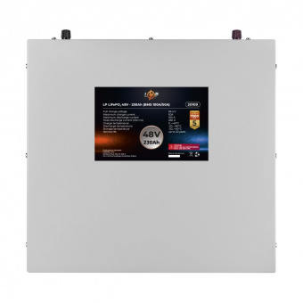 картинка Аккумулятор LP LiFePO4 48V (51,2V) - 230 Ah (11776Wh) (BMS 100A/50A) металл от интернет магазина Radiovip