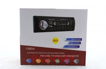 Автомагнитола 1080A MP3 / S D / USB / AUX / FM со съемной панелью