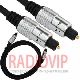 картинка Шнур оптический (toslink plug- toslink plug) метал., диам.-5мм, 2м. от интернет магазина Radiovip