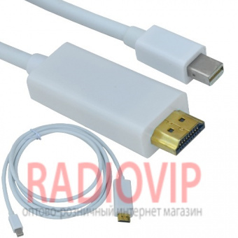 картинка Шнур шт.HDMI- шт.mini Display Port, gold, 1,8м от интернет магазина Radiovip