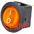 картинка Переключатель круглый с подсв. MIRS-101-8C ON-OFF, 3pin, 6,5A, 220V, желтый от интернет магазина Radiovip