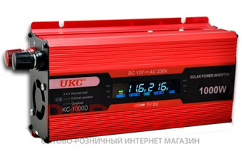 картинка Инвертор 12-220 KC-1000D 1000W с LCD дисплеем от интернет магазина Radiovip