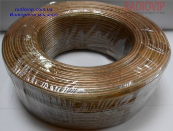 картинка Кабель акуст. 2х42\0,14CU (0,7мм)  OD:3,5x7,0мм прозрачный 100м от интернет магазина Radiovip