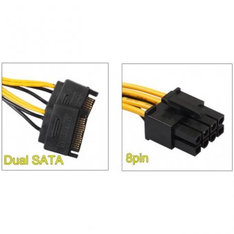картинка Переходник 8 pin - 2х15 pin для видеокарты от интернет магазина Radiovip