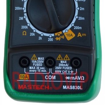 картинка Цифровой мультиметр  MASTECH  MAS830L от интернет магазина Radiovip
