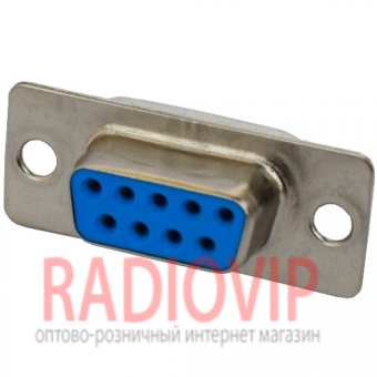 картинка Гнездо DB-9pin монтажное,под пайку от интернет магазина Radiovip