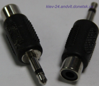 картинка Переходник шт.3,5 моно- гн.RCA, корпус пластиковый от интернет магазина Radiovip